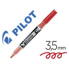 Rotulador pilot v board master s para pizarra blanca color rojo tinta liquida trazo 3,5 mm recargable