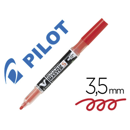 Rotulador pilot v board master s para pizarra blanca color rojo tinta liquida trazo 3,5 mm recargable