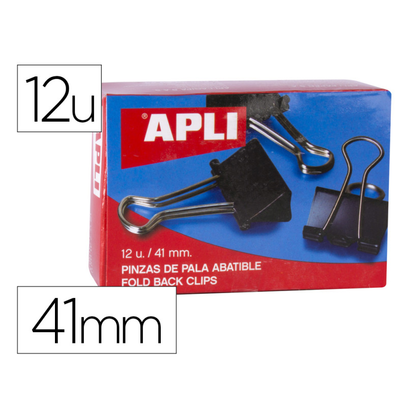 Pinza metalica apli reversible 41 mm caja de 12 unidades