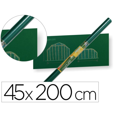 Pizarra apli para tiza rollo adhesivo 45x200 cm color verde