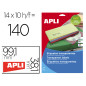 Etiqueta adhesiva apli transparente 99,1x38,1 mm sobre 140 unidades