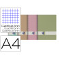 Cuaderno espiral oxford europeanbook 1 din a4 80 hojas cuadro 5x5 nature colores surtidos