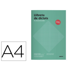 Libreta de dictados addittio secundaria 64 paginas 17x24 cm catalan