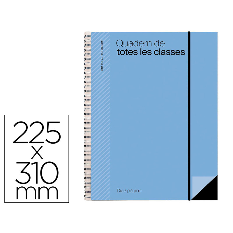 Cuaderno de todas las clases profesorado addittio 136 paginas semana vista color azul 225x310 mm catalan