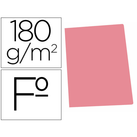 Subcarpeta cartulina gio folio rosa pastel 180 g/m2