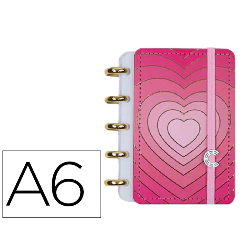 Cuaderno inteligente din a6 lovely golden love 140x110 mm