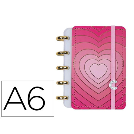 Cuaderno inteligente din a6 lovely golden love 140x110 mm