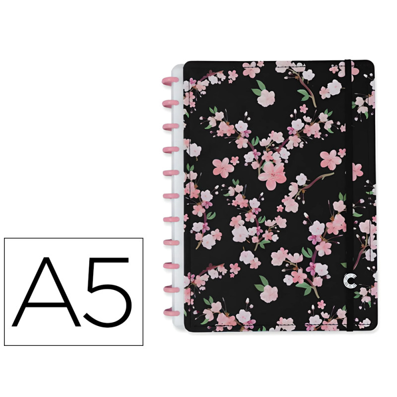 Cuaderno inteligente din a5 classical rose black edicion gocase 220x155 mm