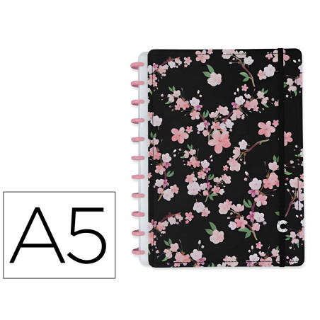 Cuaderno inteligente din a5 classical rose black edicion gocase 220x155 mm