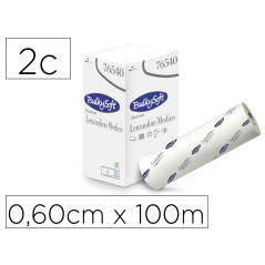 Rollo papel para camilla bulkysoft liso 2 capas rollo 0,60 cm x 100 mt