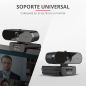 Camara webcam trust taxon con microfonos duales y filtro de privacidad 2560x1440 2k qhd 1440p usb 2.0 color negro