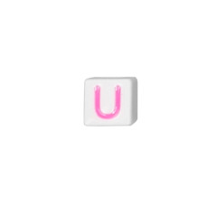 Quinci likeu cuaderno inteligente letra u love pastel pink
