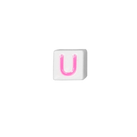 Quinci likeu cuaderno inteligente letra u love pastel pink