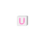 Quinci likeu cuaderno inteligente letra u love pastel pink