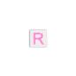 Quinci likeu cuaderno inteligente letra r love pastel pink