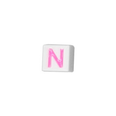 Quinci likeu cuaderno inteligente letra n love pastel pink