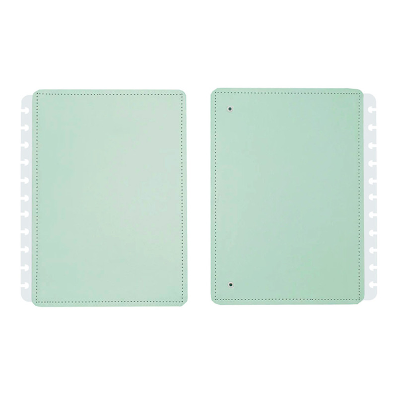 Portada y contraportada cuaderno inteligente grande verde pastel