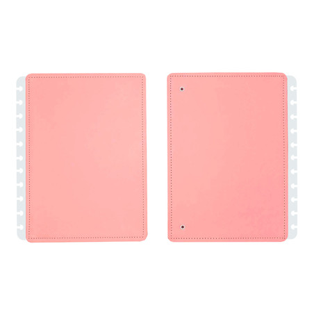 Portada y contraportada cuaderno inteligente grande rosa pastel