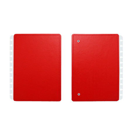 Portada y contraportada cuaderno inteligente grande rojo cereza