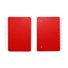 Portada y contraportada cuaderno inteligente din a5 rojo cereza