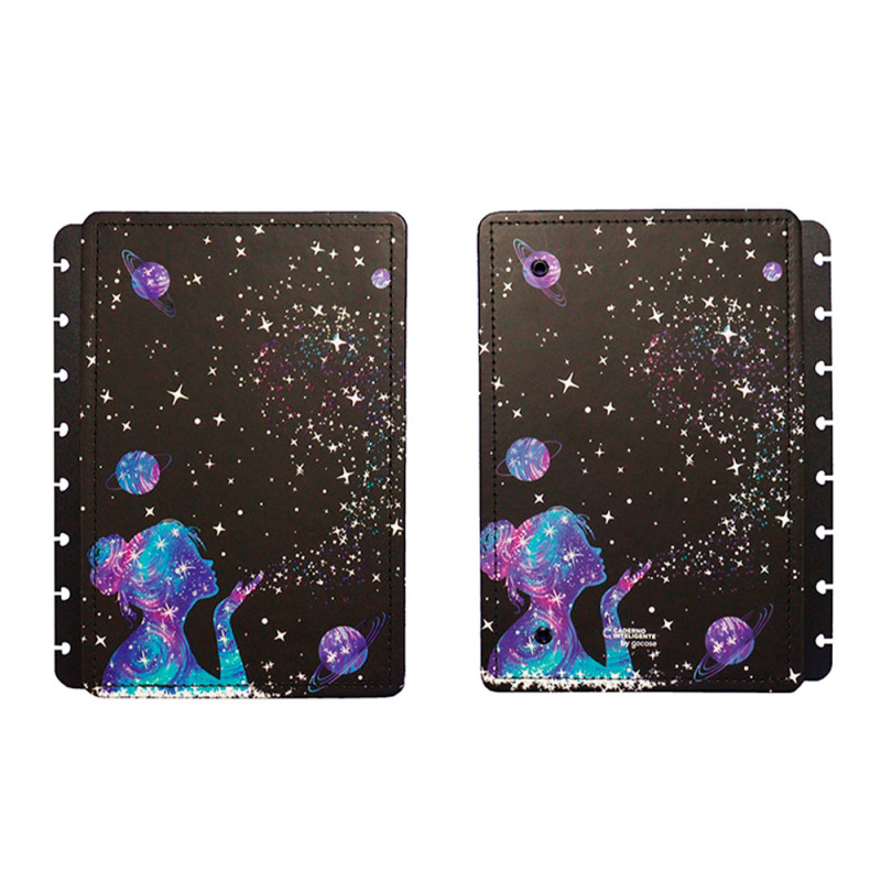 Portada y contraportada cuaderno inteligente din a5 polvo de estrellas