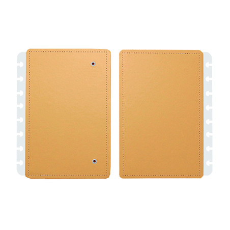Portada y contraportada cuaderno inteligente din a5 naranja pastel