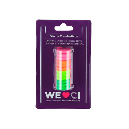 Discos y elastico cuaderno inteligente m neon glow