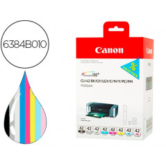 Ink-jet cli-42 canon pixma pro-100 / 100s multipack 8 colores bk /gy / lgy / c / m / y / pc / pm 13 ml