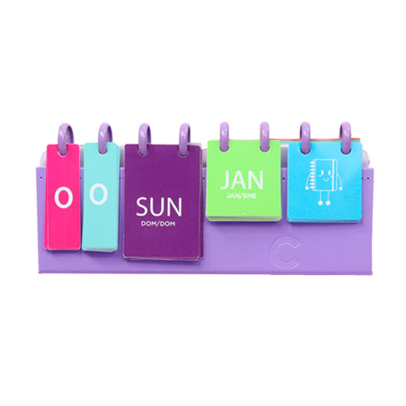 Calendario cuaderno inteligente inteligente purple unico