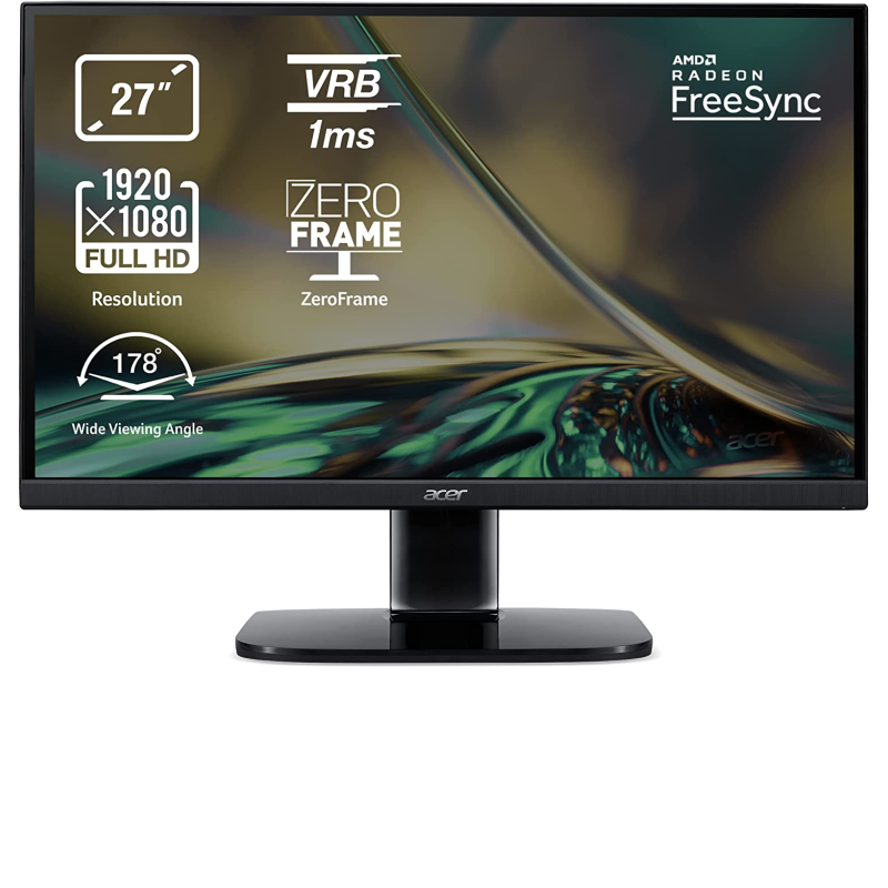 Monitor acer ka272habid zero frame 27 " fhd 1920x1080 led vga hdmi Monitor acer ka272habid zero frame 27 " fhd 1920x1080 led vga hdmi