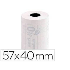 Rollo sumadora exacompta termico para tpv 57 mm x 40 mm 55 g/m2 fsc sin bisfenol a ni plastico