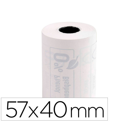 Rollo sumadora exacompta termico para tpv 57 mm x 40 mm 55 g/m2 fsc sin bisfenol a ni plastico