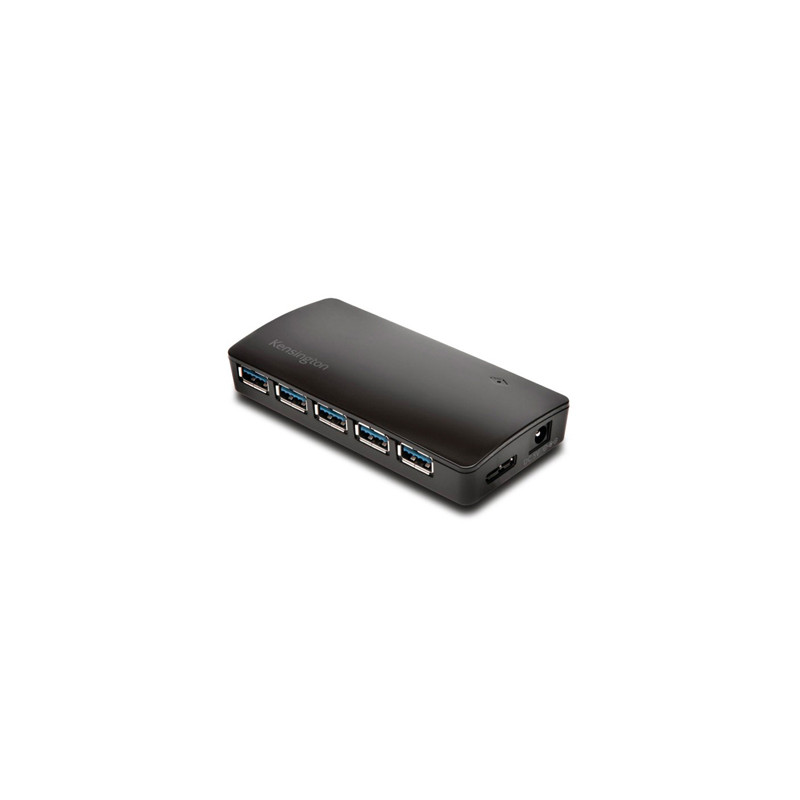 Hub usb 3.0 kensington con cargador 7 puertos negro