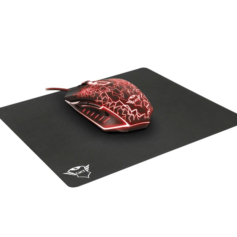 Pack alfombrilla + raton optico trust gaming gxt783 izza mouse & pad 2400 dpi 6 botones Pack alfombrilla + raton optico trust gaming gxt783 izza mouse & pad 2400 dpi 6 botones