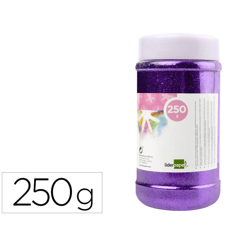 Purpurina liderpapel fantasia color metalico violeta pastel bote de 250 gr Purpurina liderpapel fantasia color metalico violeta pastel bote de 250 gr