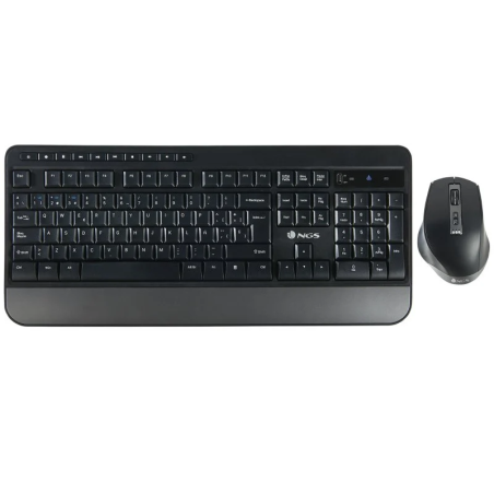 Set teclado y raton ngs spell multimode inalambrico receptor usb 2,4 ghz color negro