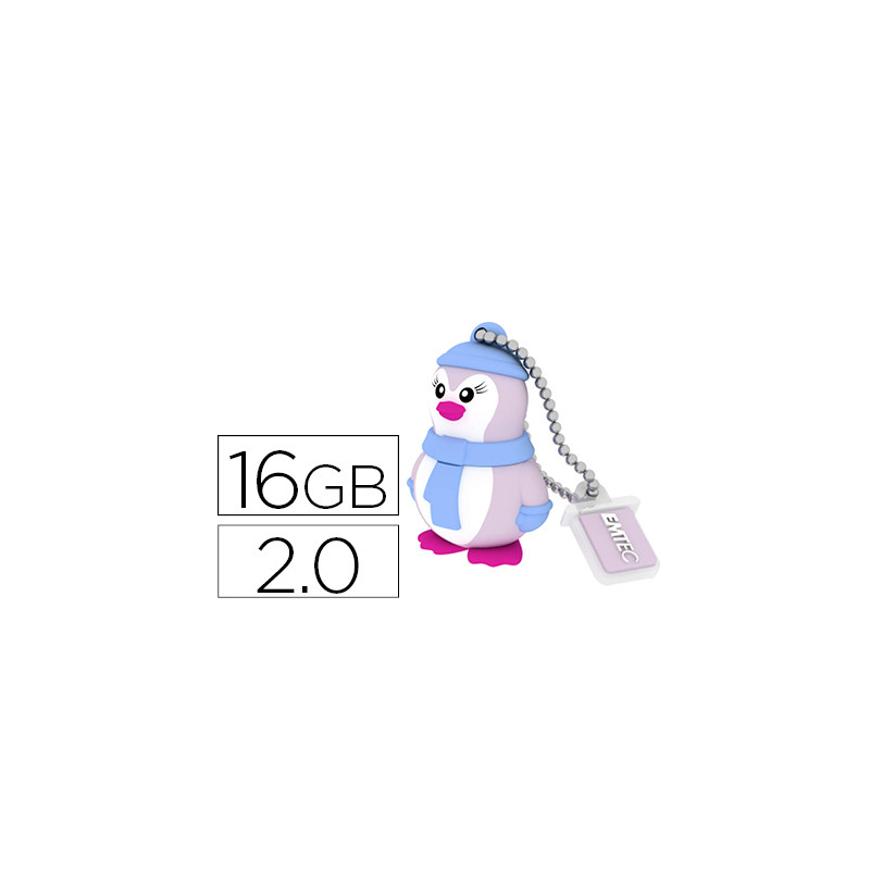 Memoria usb emtec flash 16 gb 2.0 pinguino