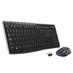 Set teclado + raton logitech mk270 inalambrico negro