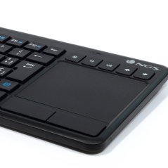 Teclado ngs warrior inalambrico touch pad con teclas multimedia de 2,4 ghz color negro