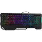 Teclado ngs gaming profesional 104 teclas luces rgb con reposamuñecas cable 1,8 m color negro