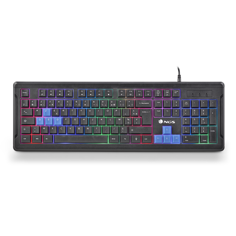 Teclado ngs gaming gkx-305 multimedia 104 teclas 5 niveles intensidad luz cable 1,8 m negro 444x141x36 mm Teclado ngs gaming gkx-305 multimedia 104 teclas 5 niveles intensidad luz cable 1,8 m negro 444x141x36 mm
