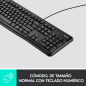 Teclado logitech k120 usb 2.0 con cable negro