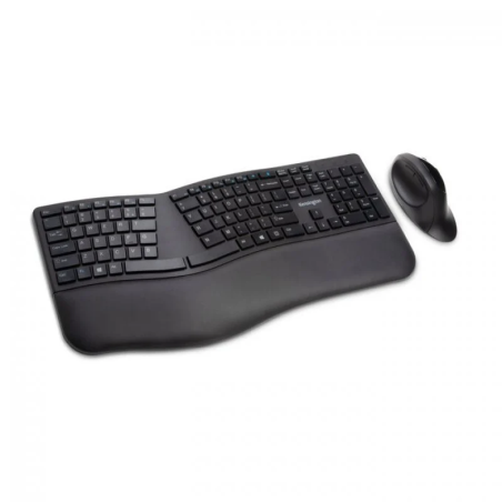 Set teclado y raton kensington inalambrico pro fit ergo negro