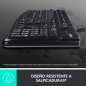 Set teclado + raton logitech mk120 usb con cable negro