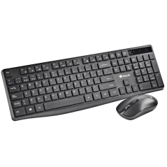 Set teclado y raton ngs hype kit inalambrico color negro