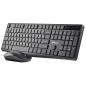Set teclado y raton ngs hype kit inalambrico color negro