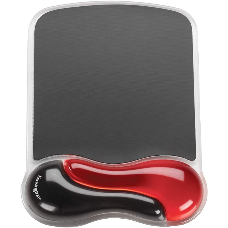 Alfombrilla para raton kensington duo gel con reposamuñecas color negro/rojo 240x182x25 mm