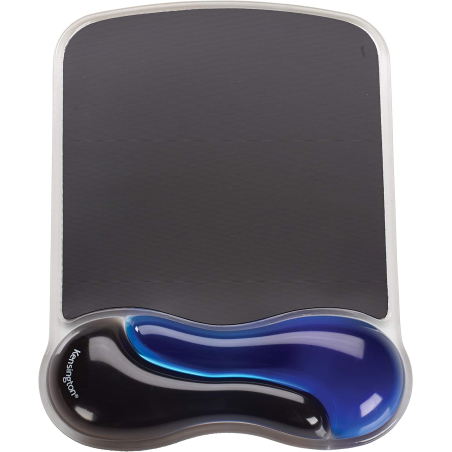 Alfombrilla para raton kensington duo gel con reposamuñecas color negro/azul 240x182x25 mm
