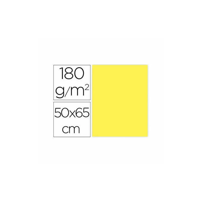 Cartulina liderpapel 50x65 cm 180g/m2 amarillo paquete de 25 Cartulina liderpapel 50x65 cm 180g/m2 amarillo paquete de 25