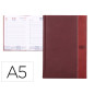 Agenda encuadernada liderpapel chatzi 15x21 cm 2024 dia pagina color burdeos papel 70 gr